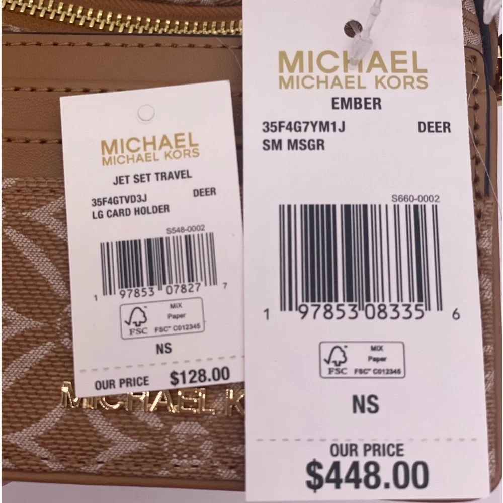 Michael Kors Ember Small Messenger Shoulder Crossbody Bag and Card Holder Set